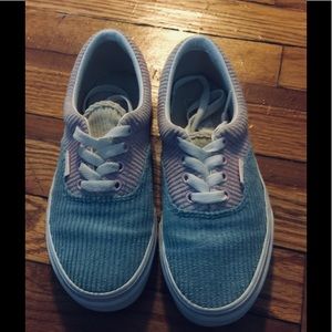Vans Pink and Blue Corduroy Sneakers